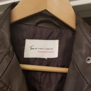 Vince Camuto Brown Leather Jacket